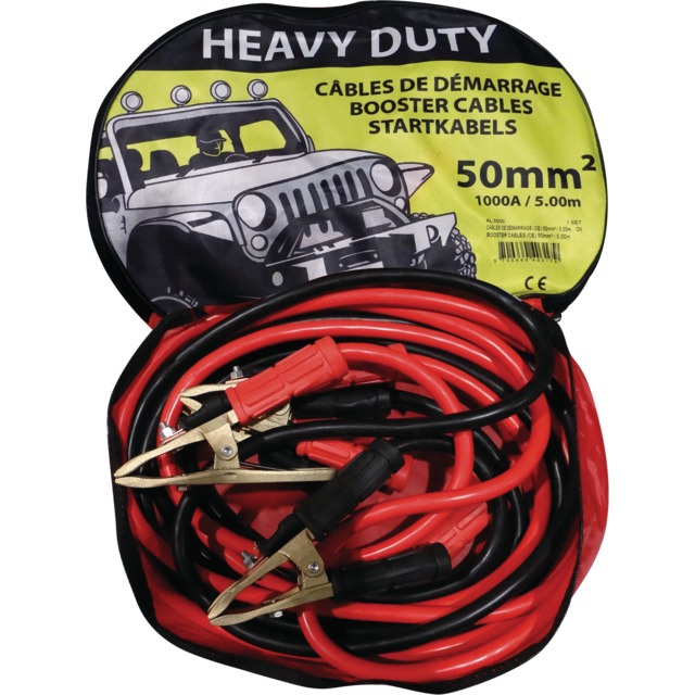 Cable de Demarrage ALU 50 MM2 1000A Pince Laiton 2X5M référence fournisseur 20519015